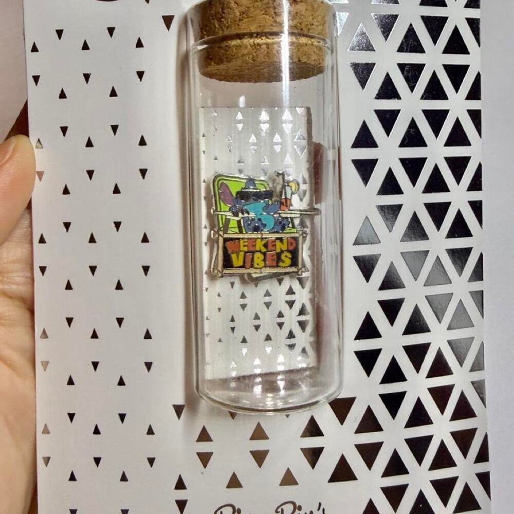 Disney Stitch Weekend Vibes Pin in a Bottle